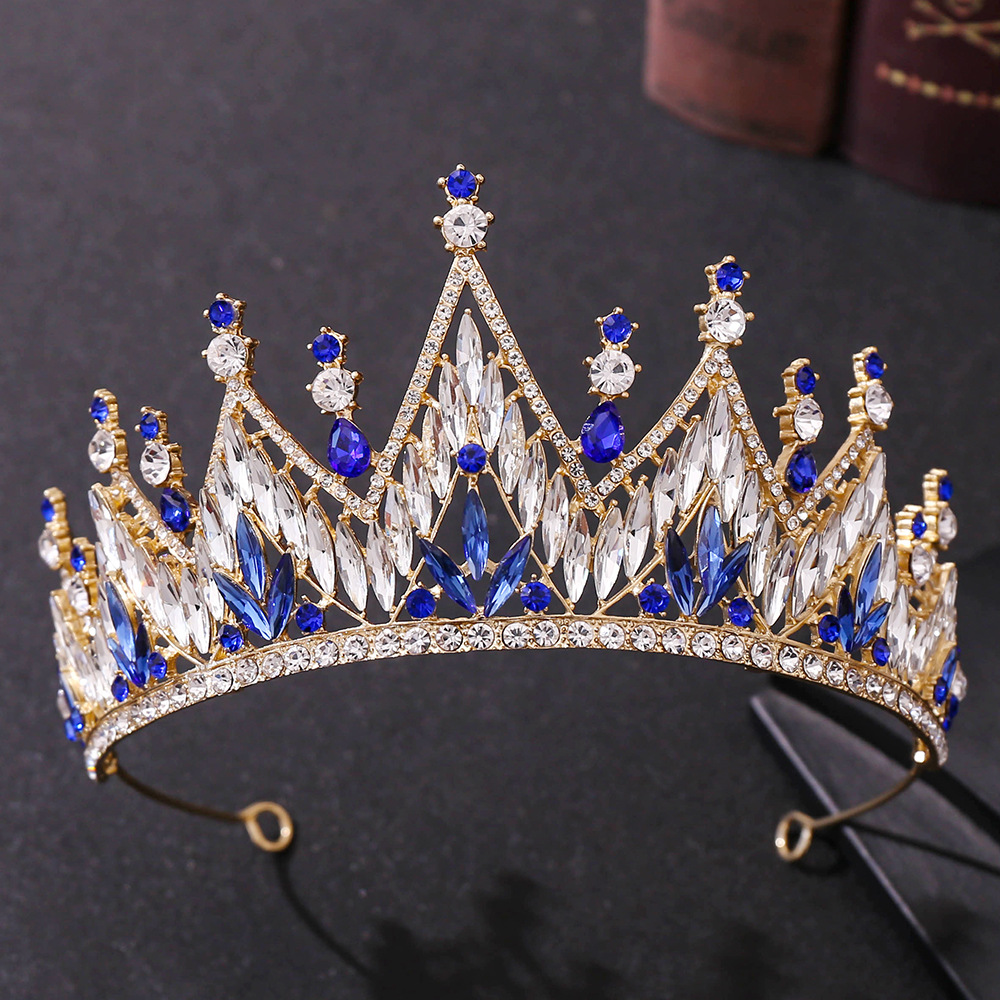 Simple Style Crown Alloy Inlay Rhinestones Crown 1 Pair display picture 2