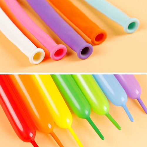 Long thickened balloon children's cartoon shape decoration magic long balloon with pump student gift prizes