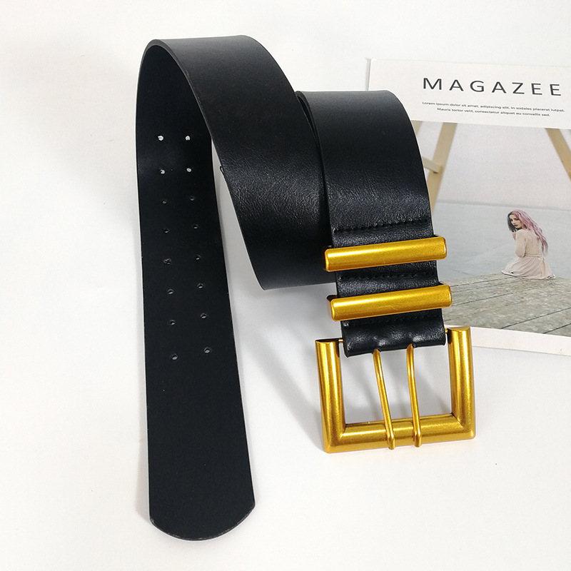 Cintura di marca di nuova moda Collezione vita da donna Cappotto con cintura in pelle PU double face di alta qualità Instagram Copertura rossa ampia in vita_voghion.com