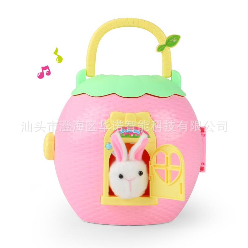 感应萌宠女孩4儿童5玩具生日礼物过家家快乐小鸡养成屋仿真宠物