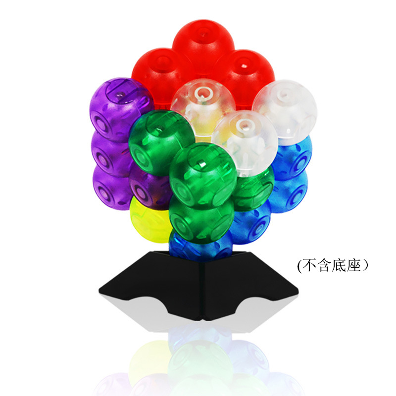 Nuevos bloques de construcción magnéticos transparentes de inteligencia infantil Cubo de Rubik Variedad de bricolaje Soma rompecabezas tridimensional juguete comercio exterior