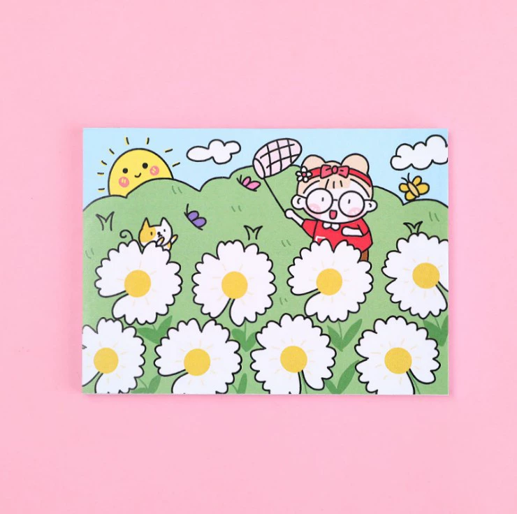 Cartoon book for elementary school students, cute note