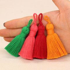 Factory 7cm pure cotton tassel clothing accessories tassel hanging pom-pom fluffy yarn fat tassel pom-pom 