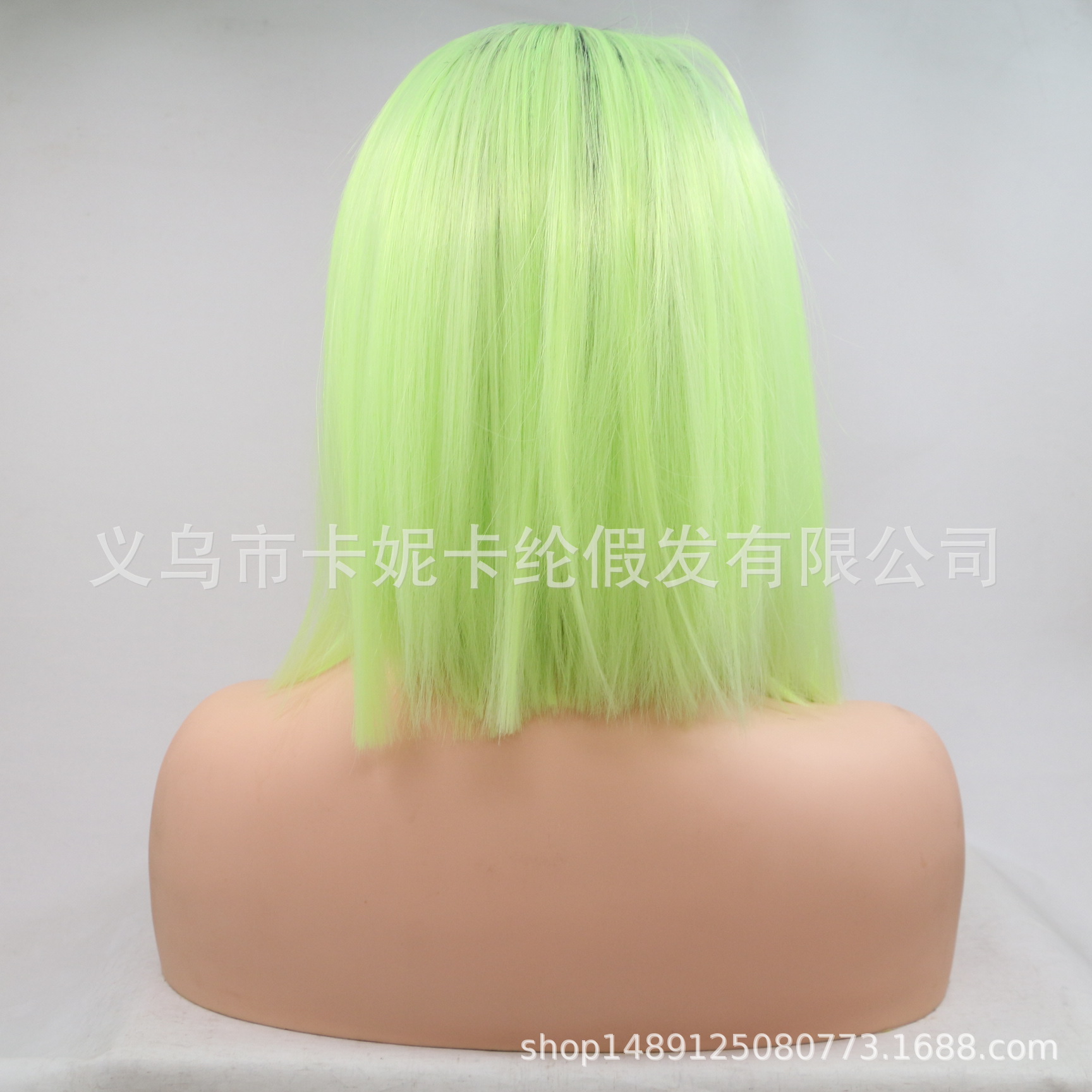 Peluca de cosplay/nuevo estilo/peluca de anime cabello liso corto verde esmeralda