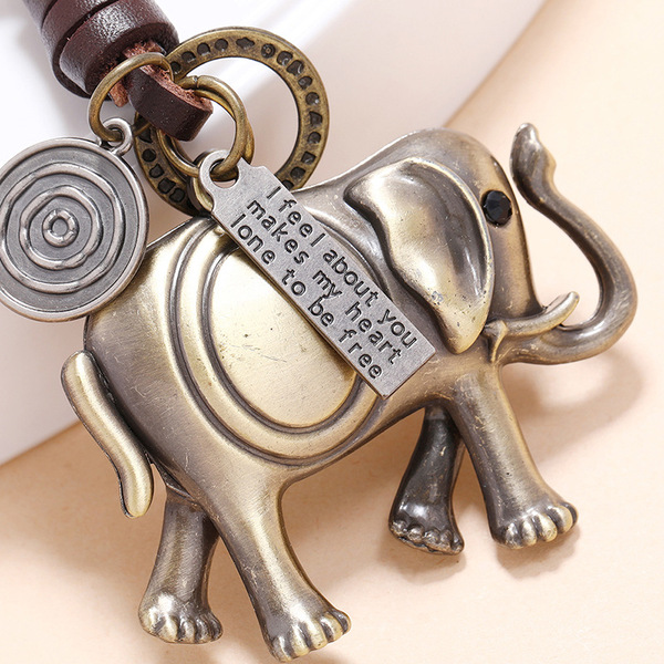 retro creative woven leather pendant handmade