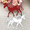 Metal cutting die, handmade, unicorn