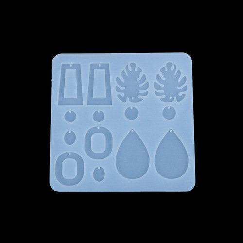 Proud diy crystal drop glue earrings ear pendant mold geometric collection mold resin ring production