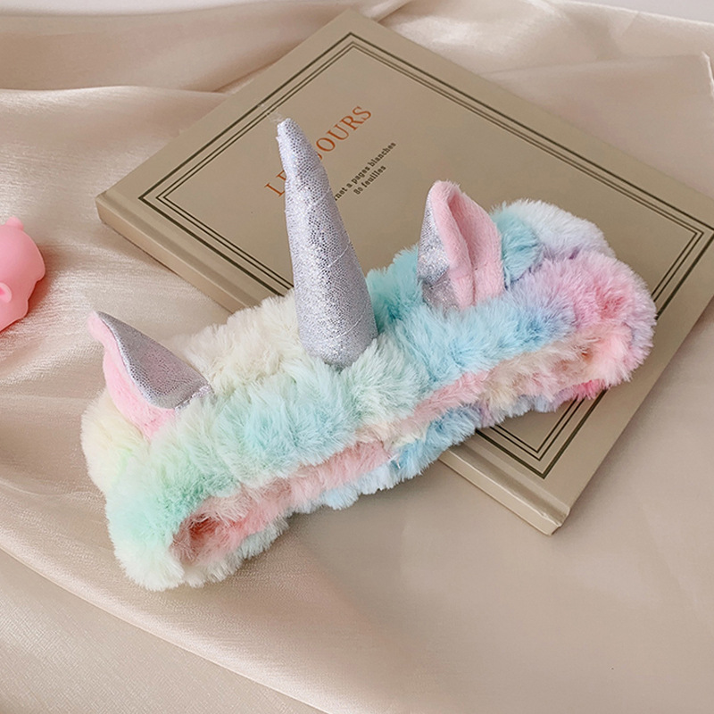 Cute Simple  Colorful Unicorn Face Wash Headband display picture 4