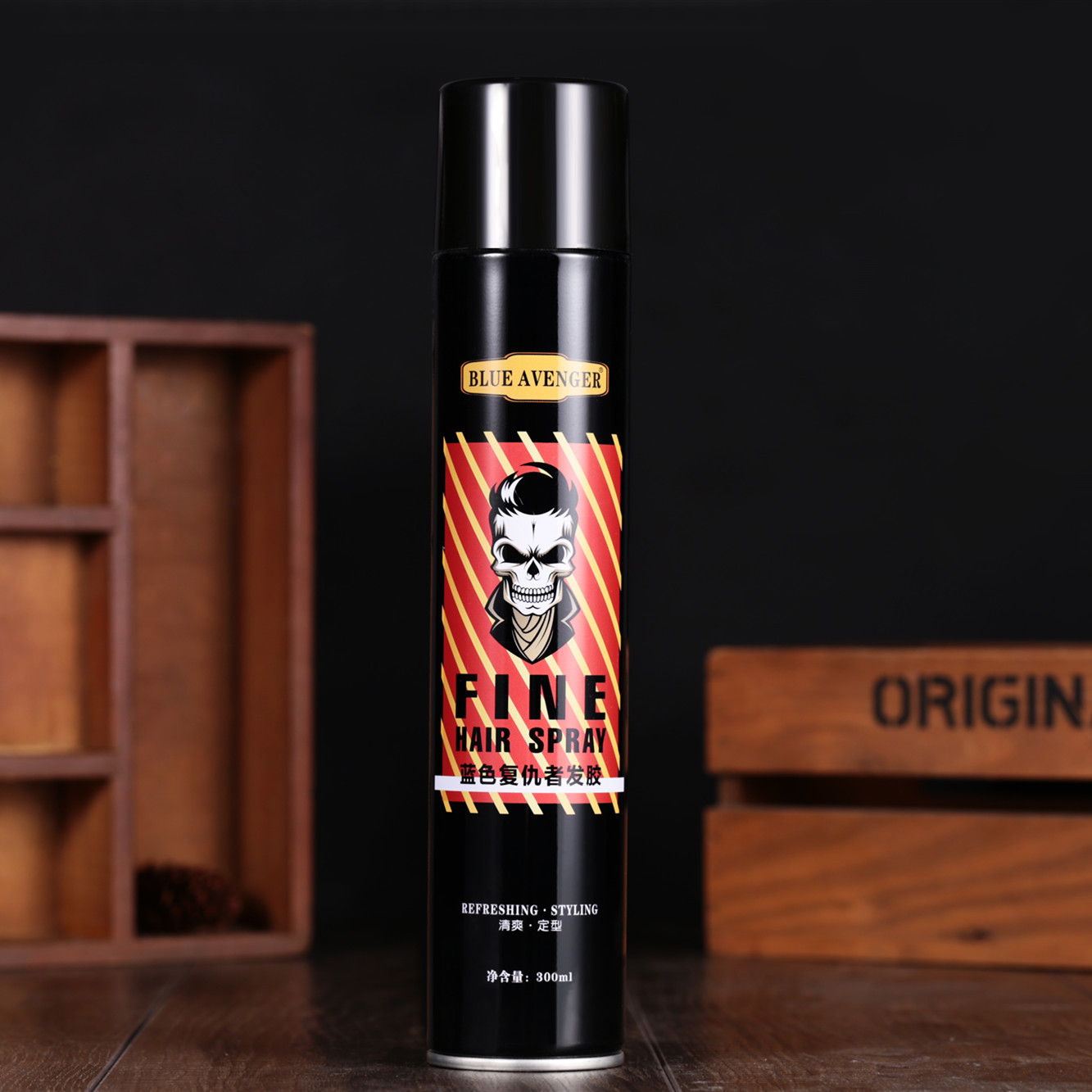 发胶男士蓝色复仇者发胶干胶美发造型用品发型强力定型喷雾啫喱水