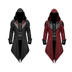 2020wish Amazon Halloween New Medieval Tailcoat Coat Retro Splicing Outerwear for Men