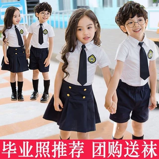 幼儿园园服夏装学院英伦风毕业照服装夏季儿童班服小学生校服套装