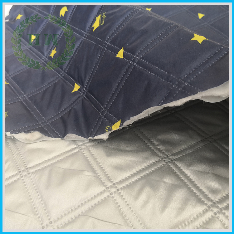 印花PVC挡风被面料 190涤塔夫印花防水布电瓶车挡风被面料