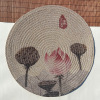 Cross-border PVC round woven placemat hotel heat insulation mat home new Chinese style western food mat printing coaster table mat