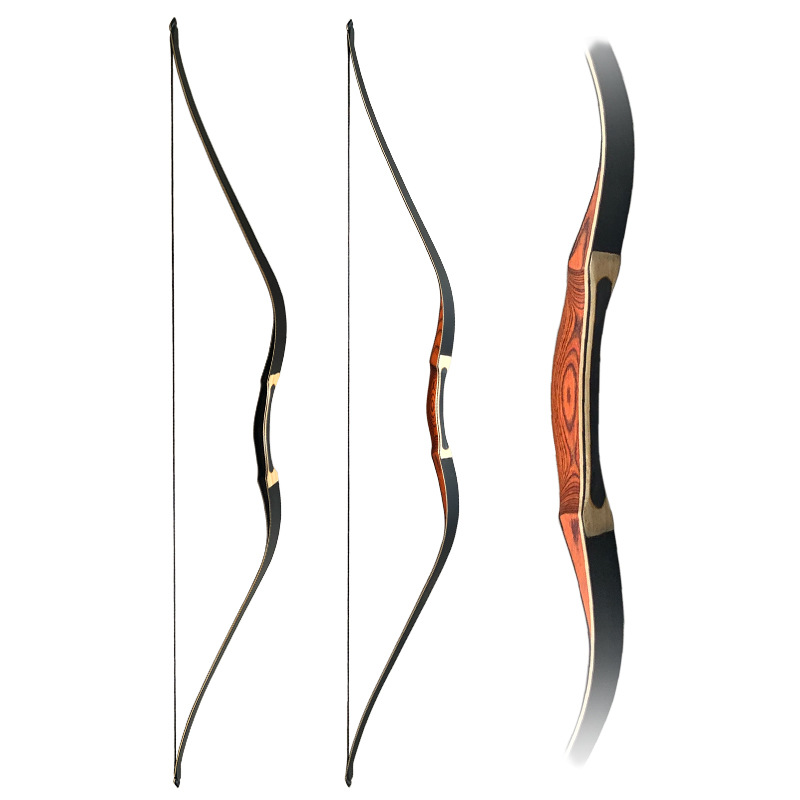 黑猎人学徒传统一体弓现代户外射箭器材男女比赛入门装备木制设计