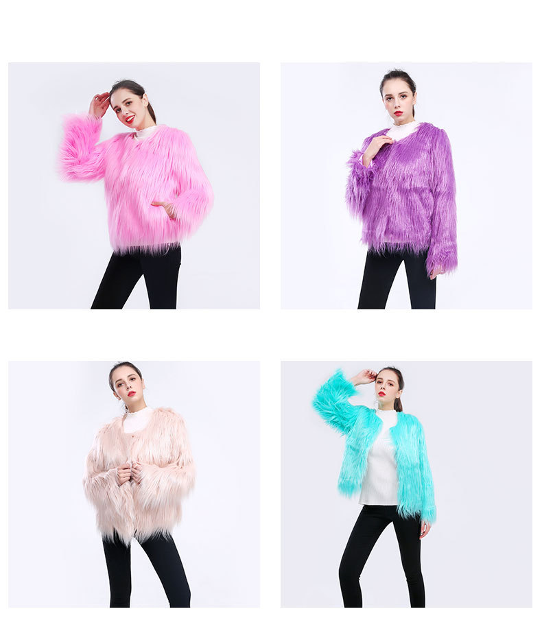 Women's imitation fur coat imitation fur coat_voghion.com