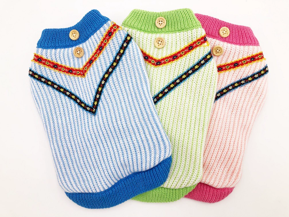 Свитер для домашних животных Свитер для собак в этническом стиле двухслойный свитер ягненка внутри, этнический стиль ткацкая лента декоративная пряжка