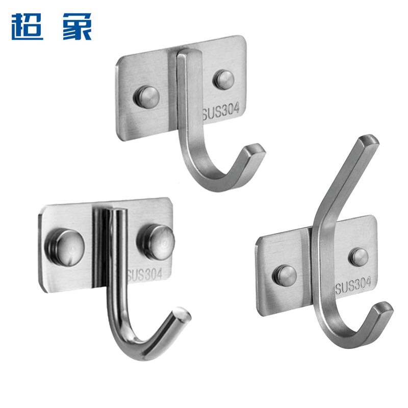 304 Stainless Steel Thickened Single Hook Perforated Screw Installation Single Coat Hook Factory Direct Supply Fitting Room Kitchen Hook