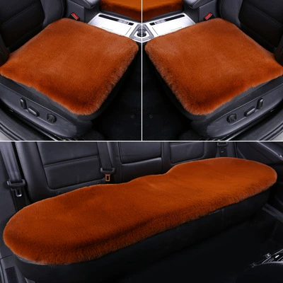 Sofa Cushion Solid Color Non-Slip Universal – Wool pad - cayenne-yellow-three-piece-set