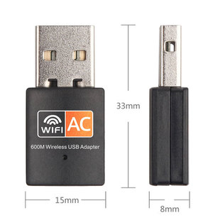 Двойная частота USB беспроводная сетевая карта AC600M Беспроводной приемник Wi -Fi RTL8811 Mini Network Receiver