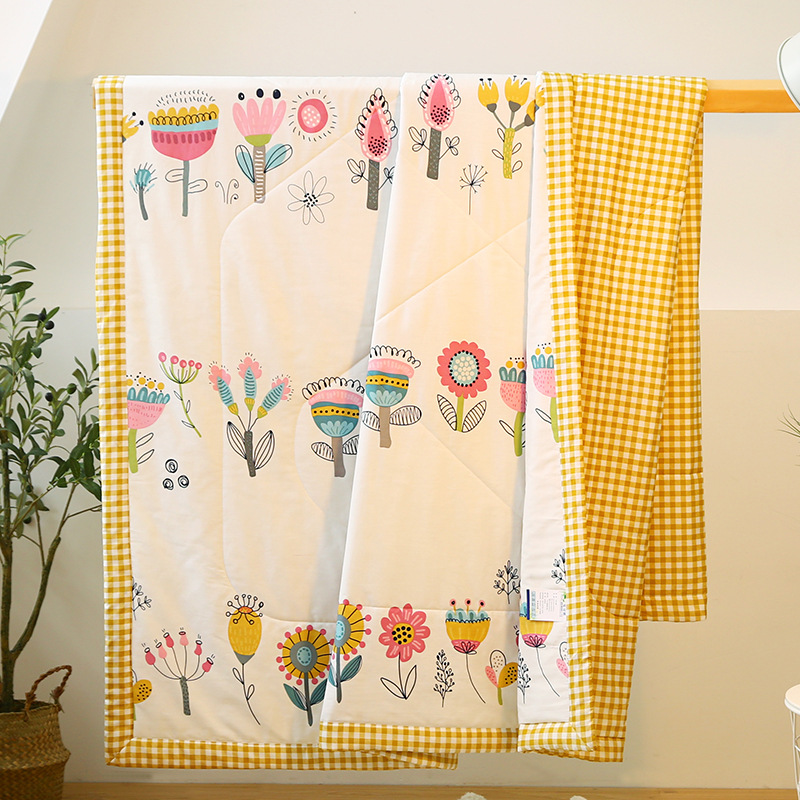 純棉夏涼被全棉單人可水洗空調被子薄款春秋雙人夏季兒童夏被機洗