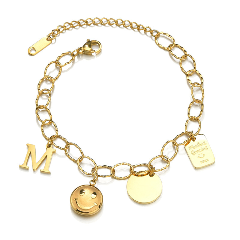 Korean  New Smiley Face Bracelet display picture 1