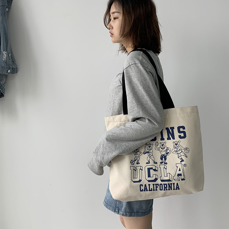 Nueva gran capacidad bolsa de lona de hombro de las mujeres de estilo japonés ulzzang chica suave lindo anime viaje bolsa de yoga ins