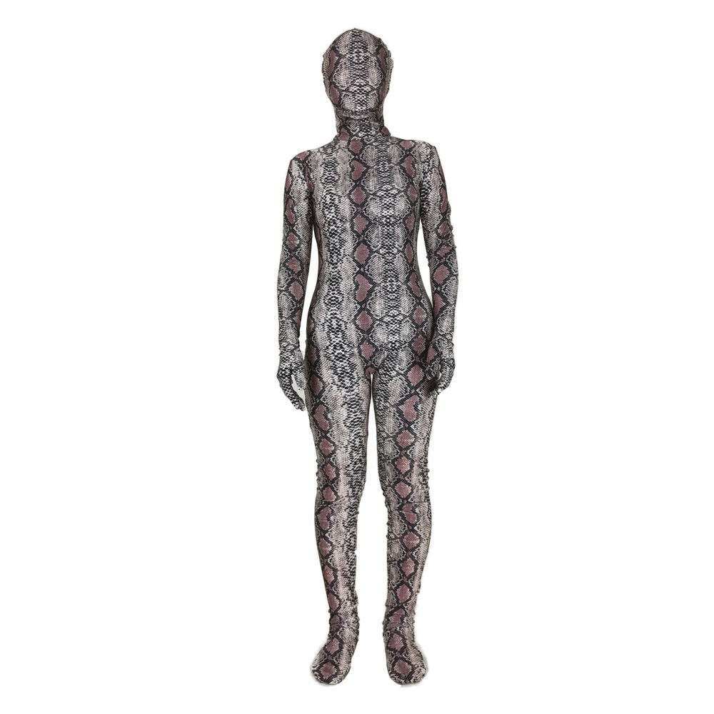 3D Printed Snakeskin Zentai Role Playing All inclusive Conjoined Tights Serpentine Cosplay Play suit