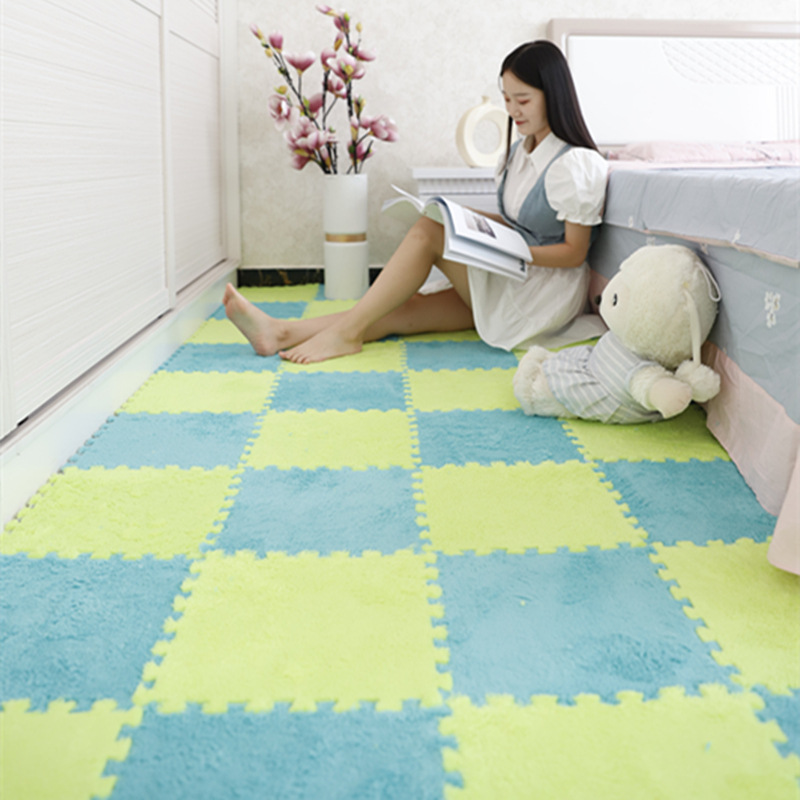 Dormitorio Full-shop hogar engrosada costura alfombra de piso de área grande máquina de corte de la alfombra de gamuza lavable fabricante