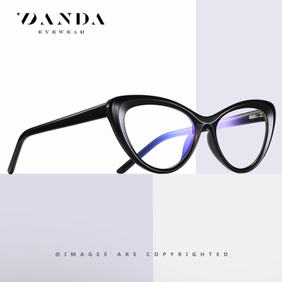 厂家直销时尚TR90防蓝光眼镜3509女式潮流平光镜弹簧插针蓝光眼镜|ms