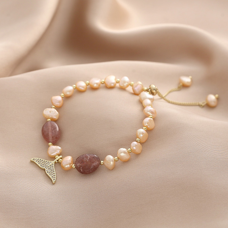 Fashion Geometric Copper Plating Artificial Gemstones Bracelets 1 Piece