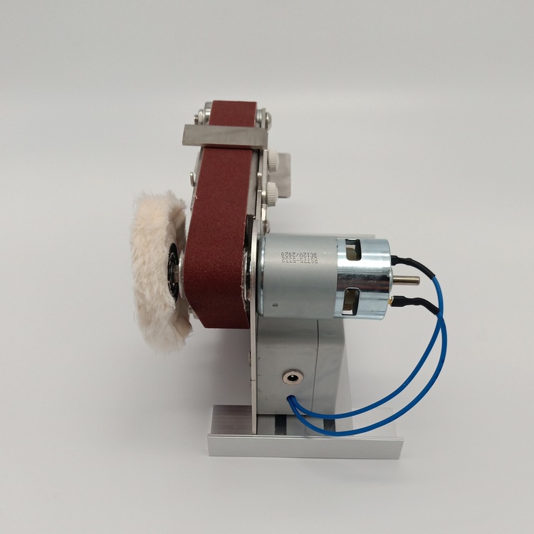 Small mini electric sasal tape machine polishing machine electrical grinding machine open blade grinding machine DIY desktop sand mill 4