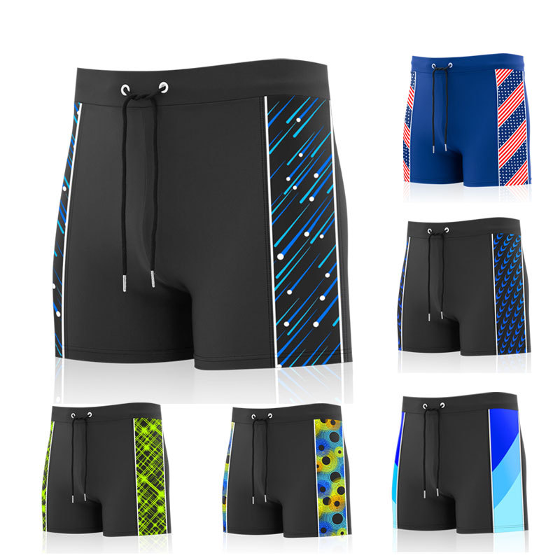 Cross border Stall bathing trunks man Flat angle enlarge Add fertilizer Paige conservative hot spring Awkward sexy Swimsuit equipment