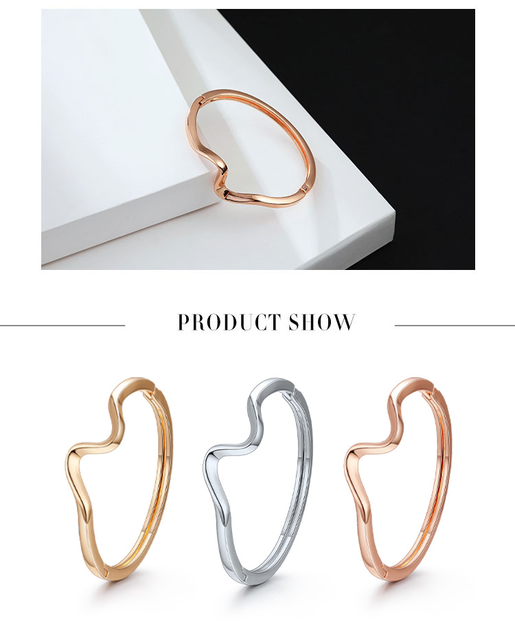 Creative new niche jewelry minimalist glossy gold-plated lightning bracelet