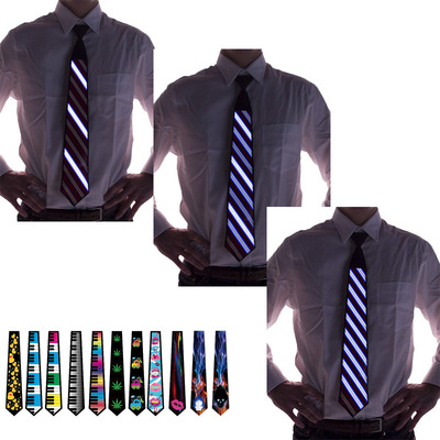 led Voice control luminescence Bowtie Costume party Evening party necktie stage show Colorful Luminous necktie