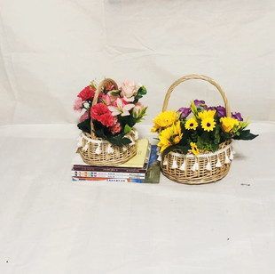 Factory direct straw rattan Wicker tassel wicker basket Princess basket storage basket pastoral style Portable Basket