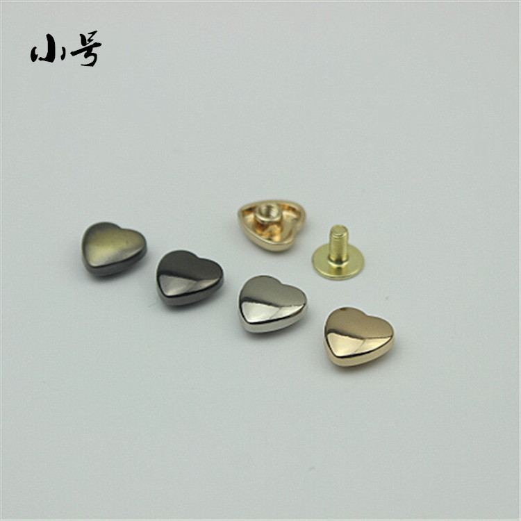 箱包皮具五金配件 女包包手袋脚钉 皮包爱心形水桶钉脚钉 螺丝钉