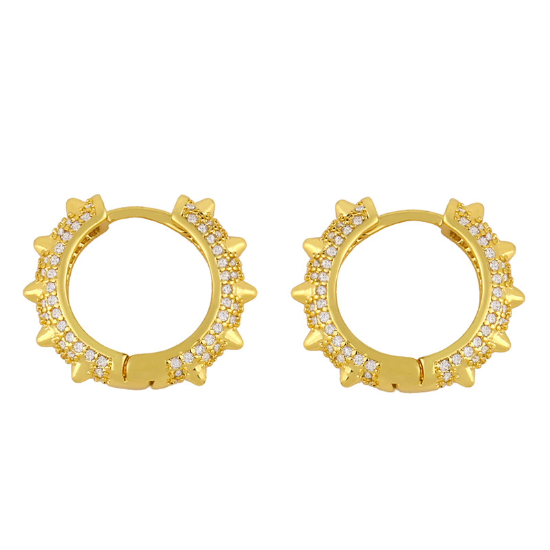 Fashion Geometric Plating Copper 18k Gold Plated Earrings display picture 3