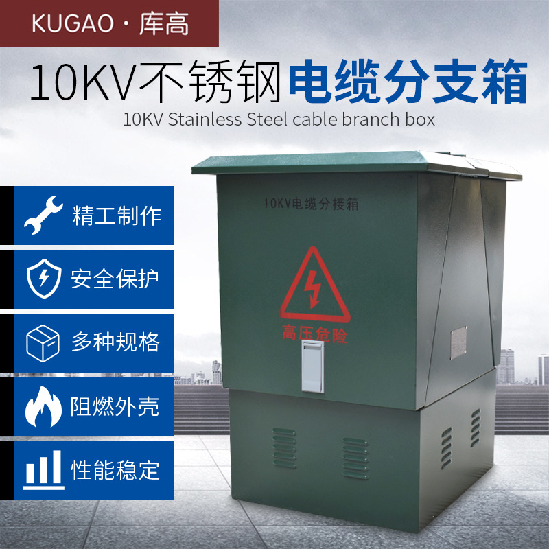 库高10KV电缆分支箱 一进一二三出 欧式户外高压分接箱冷轧钢铁壳