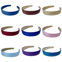 2.5cm寬滌綸頭扣純色簡約打底發箍歐美外貿頭箍韓版全包布發卡發s