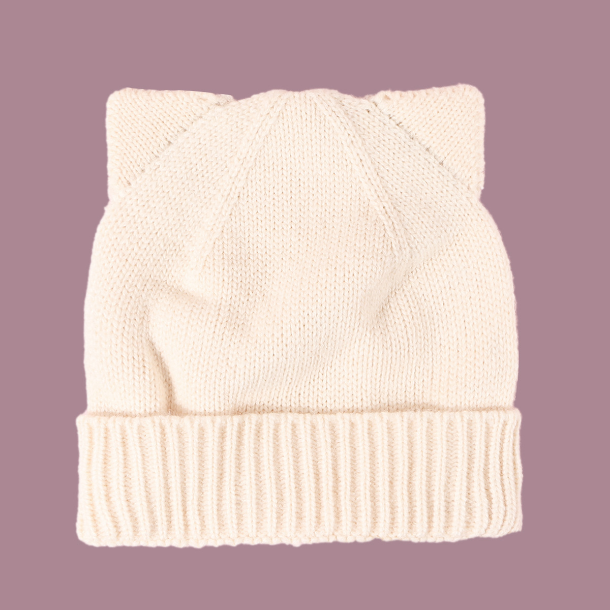 Pure Color Cute Ears Woolen Hat display picture 5