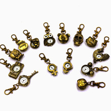 装饰挂件 复古表装饰挂件表项链表古铜卡通表 钥匙扣挂表