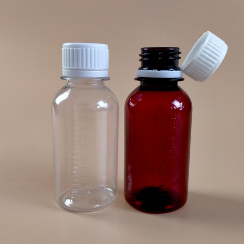Manufacturer wholesale 100ml plastic bottle small mouth liquid bottle anti-theft cap transparent bottle PET bottle polyester bottle with scale