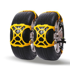 Car tire snow anti-skid chain 6-piece thickened beef tendon emergency escape double buckle universal anti-skid chain