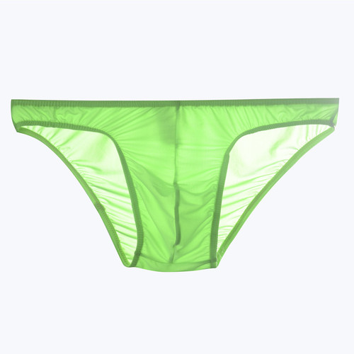 Men's underwear, men's ice silk briefs, low-waisted sexy translucent briefs, summer breathable and cool pants