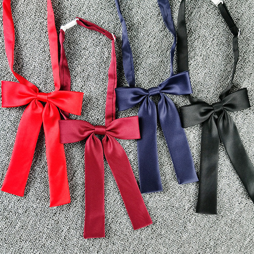 Streamer long handle bow tie sailor suit bow jk solid color female Japanese fashion college style uniform accessories