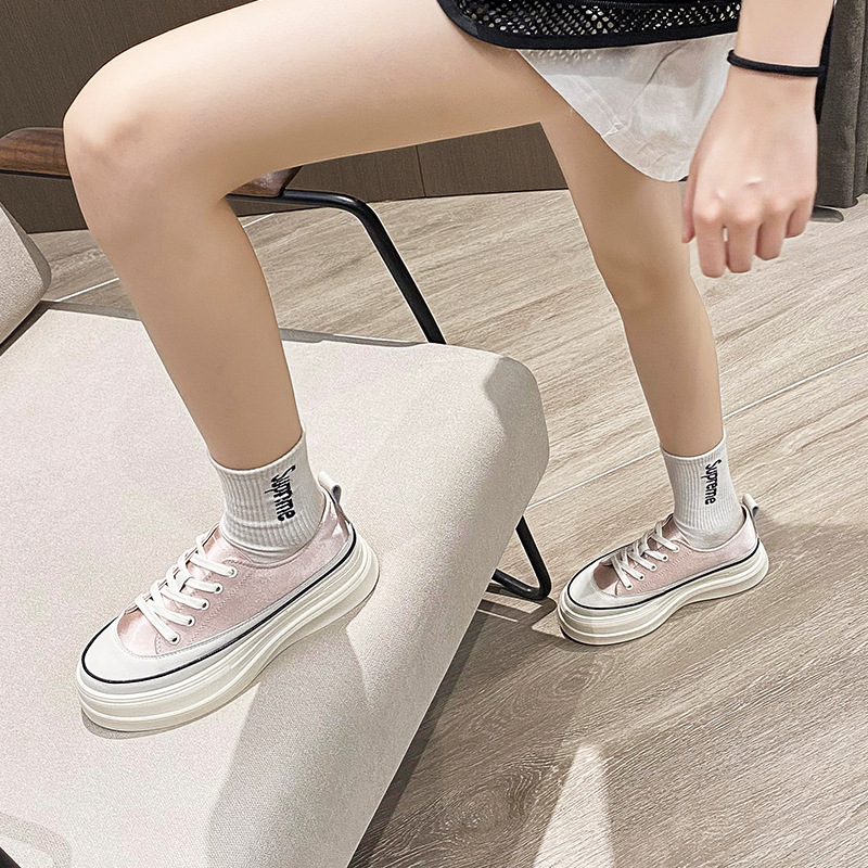 Shoes 2022 New Women's Shoes Autumn Style White Sports Platform Platform Shoes White Shoes Ladies Autumn And Winter Tide Women's Single Shoes