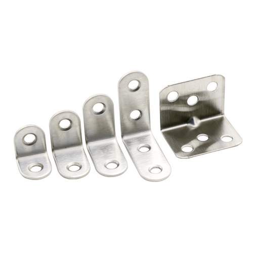 Thickened stainless steel right-angle corner bracket L-shaped bracket fixing sheet kitchen cabinet wardrobe fixing connecting part corner bracket wholesale