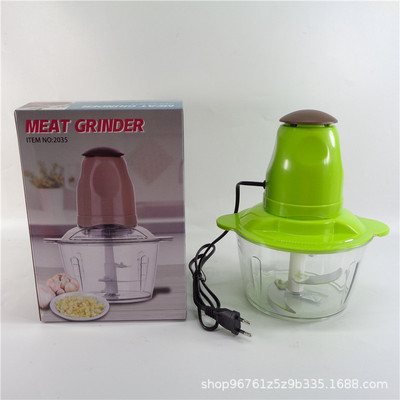 Foreign trade meat grinder household 2L Electric small-scale Filling Mixer Food processor multi-function Meat grinder