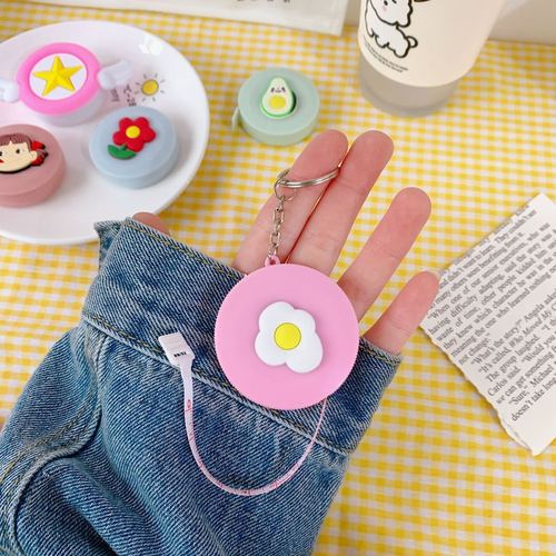 Leather tape measure cartoon cute measuring waist and bust portable mini small clothes measuring tape soft tape measure