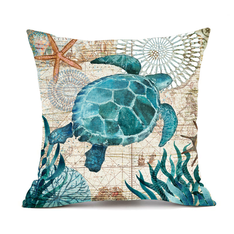 Retro Animal Ocean Blended Pillow Cases display picture 2